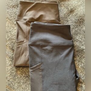 Mondetta Steel Grey and Gray High-Waisted Leggings